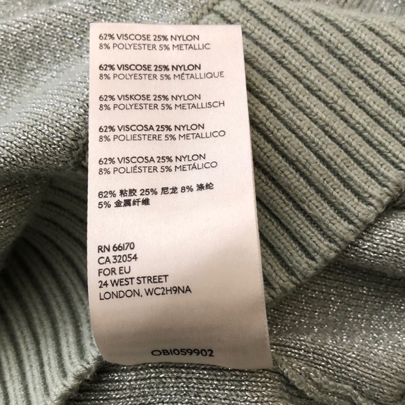 *CLOSET CLOSING* Free People Starry Night Metallic Pullover Sweater Frosted Fern - Picture 11 of 13